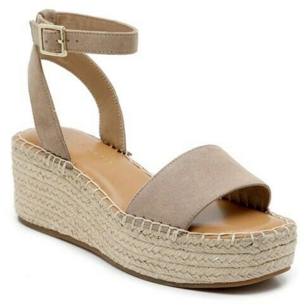 Kelly & Katie Faydrena Taupe Espadrille Sandals Size 11